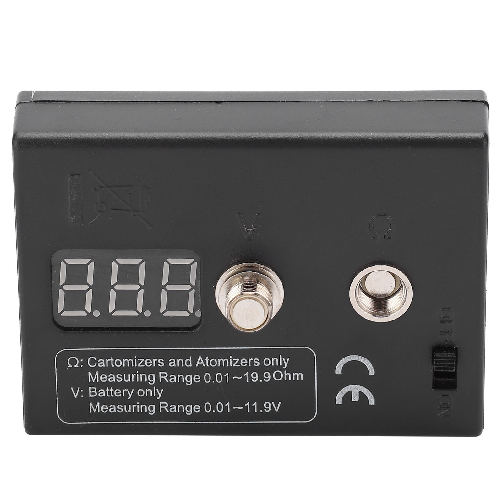 Ohm Meter Reader - เครื่องวัดความต้านทานโอห์ม 0.01-20Ω สำหรับทดสอบคอยล์อะตอมไมเซอร์ เครื่องวัดโอห์มแบบดิจิตอล สำหรับวัดความต้านทานของคอยล์ สายวัด