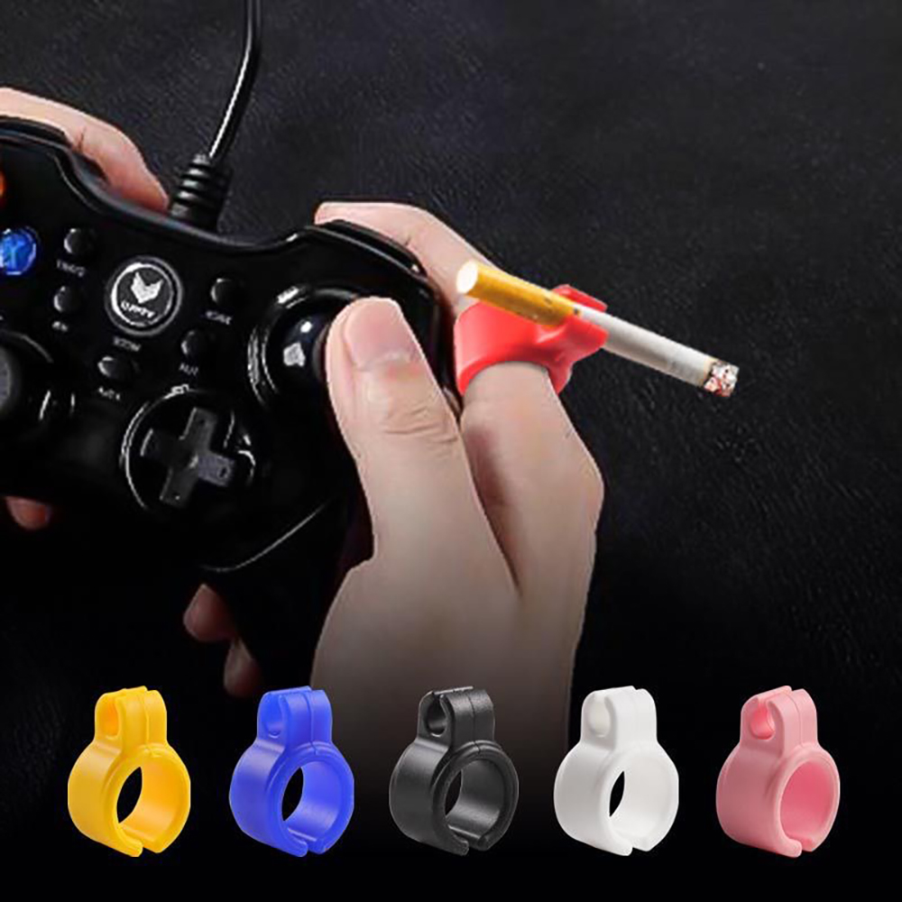 Vape Ring - 1 PCS/5 PCS ซิลิโคนนิ้วมือผู้ถือบุหรี่แหวน Rack Creative