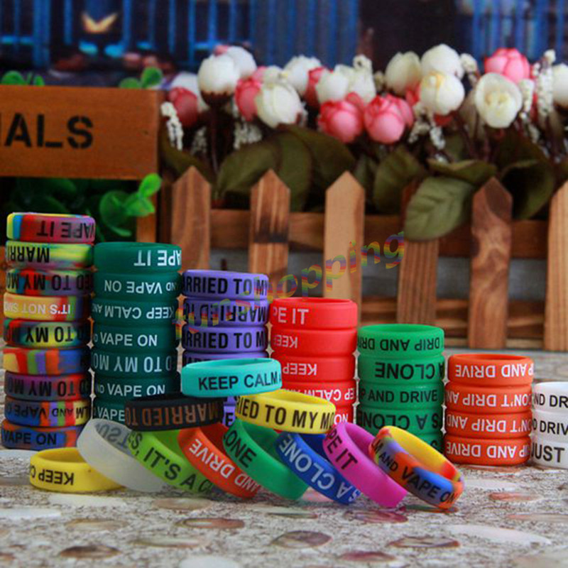 Vape Band Silicone - 10 ชิ้น/ล็อต Multi-สี Anti-SLIP แหวนซิลิโคนแหวนนิ้วมือ VAPE
