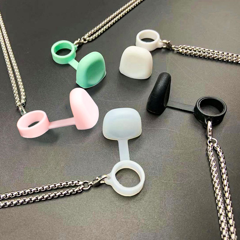 Vape Band Silicone - หมวกกันฝุ่นบุหรี่อิเล็กทรอนิกส์สแตนเลสสตีลอเนกประสงค์1ชิ้นสร้อยคอลูกปัดโลหะพร้อมวงแหวนป้องกันการสูญเสีย