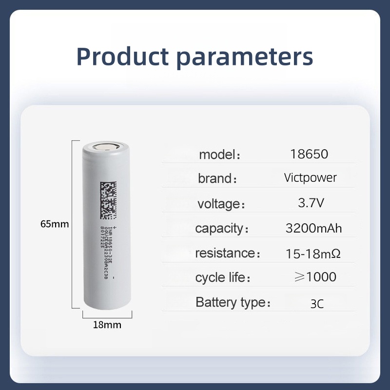 แบตเตอรี่ลิเธียมไอออน Victpowe - Vape Battery 18650 บทวิจารณ์และราคา