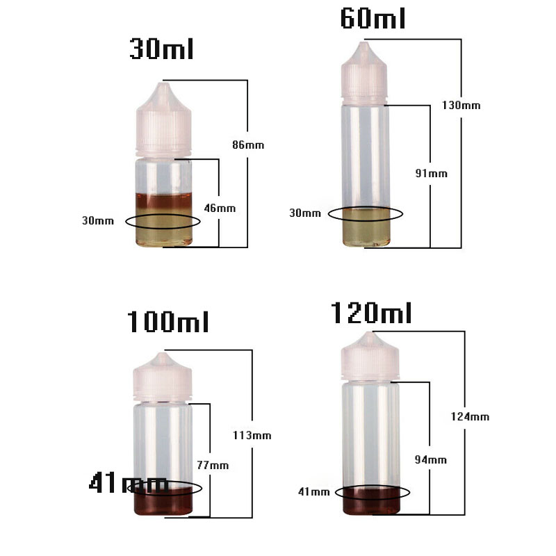 5pcs 30 ml/60 ml/100 ml/120 ml - Juice Bottle Dropper บทวิจารณ์และราคา