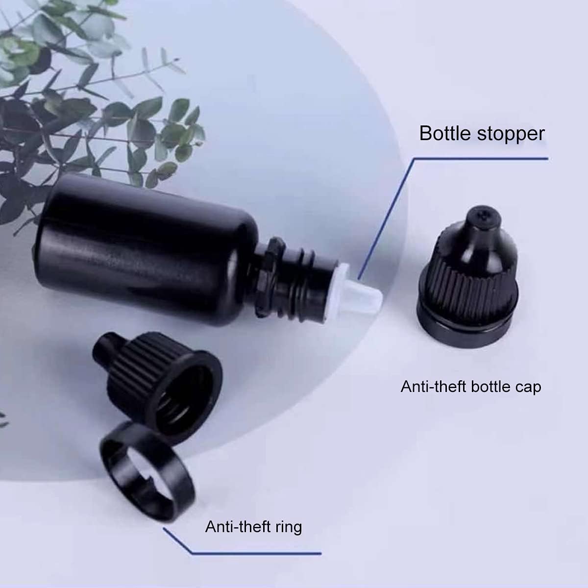 5pcs 5-20ml ขวดพลาสติกสีดําเติ - Juice Bottle Dropper บทวิจารณ์และราคา