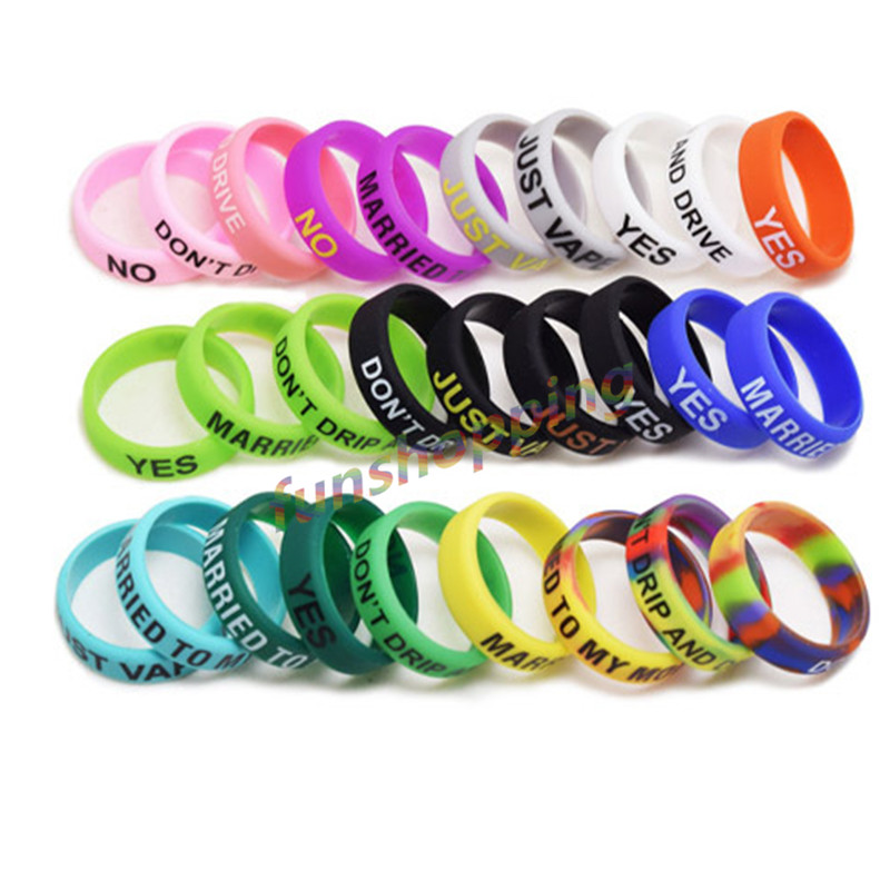 10 ชิ้น/ล็อต Multi-สี Anti-SLI - Vape Band Silicone บทวิจารณ์และราคา