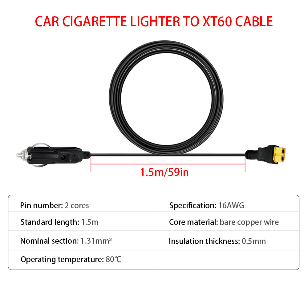 ปลั๊ก16AWG XT60จุดบุหรี่ในรถยน - Accessories Experts Vape บทวิจารณ์และราคา
